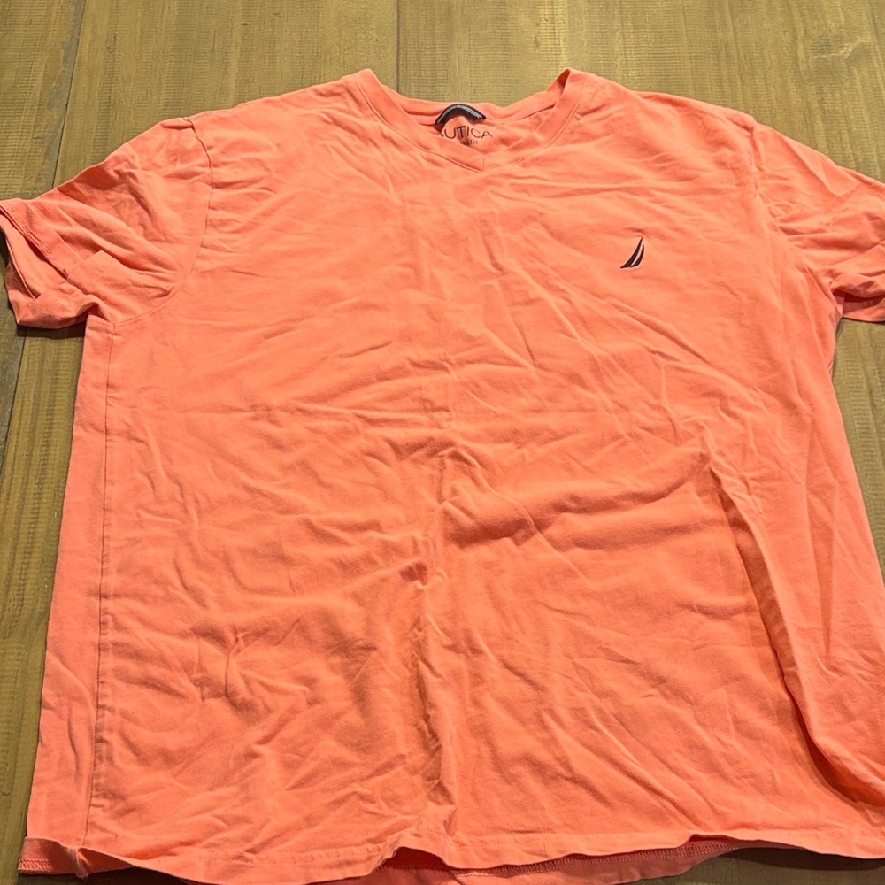 Nautica Men's Short Sleeve Coral Tee